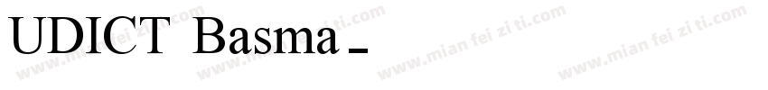 UDICT Basma字体转换